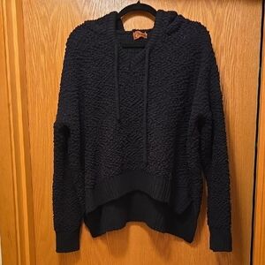 POL Black Textured Hoodie